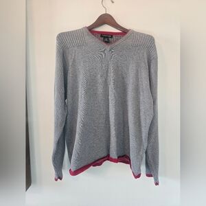 Gray and Red Men's Sweater